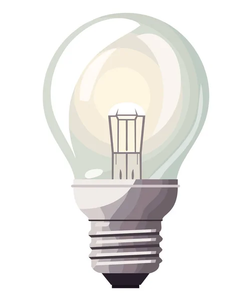 Transparent Light Bulb Design White — Stock Vector