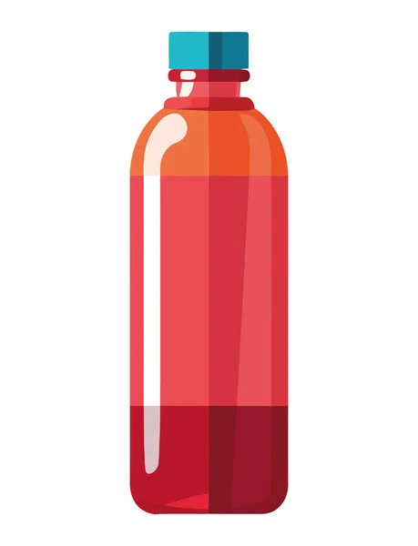 白の上に赤いペットボトルのデザイン — ストックベクタ