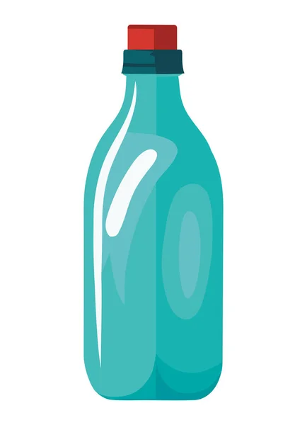 Erfrischendes Getränk Einer Plastikflasche Über Weiß — Stockvektor