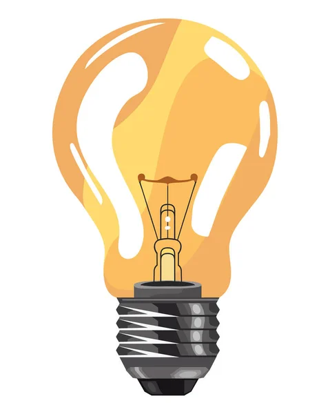 Illustration Conception Ampoule Lumineuse Sur Blanc — Image vectorielle
