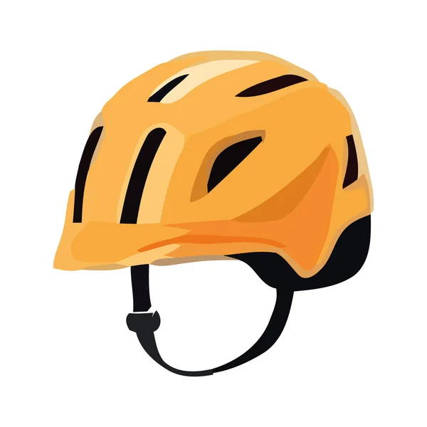 白い上の安全サイクリングヘルメットイラスト — ストックベクタ