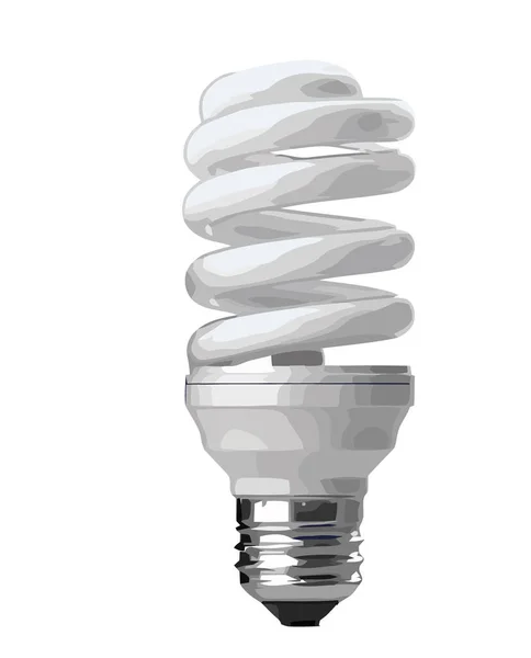 Projeto Lâmpada Energia Sobre Branco —  Vetores de Stock