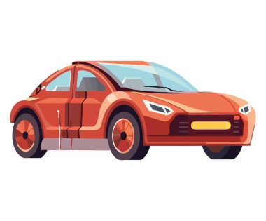 Beyaz üzerine lüks hızlı araba tasarımı