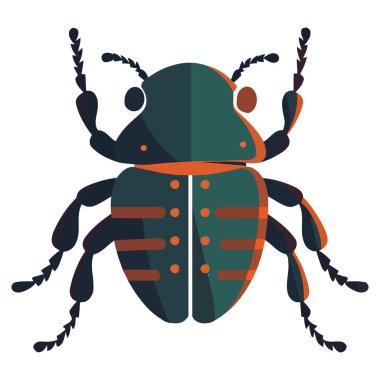 Beyaz yerine küçük böcek tasarımı