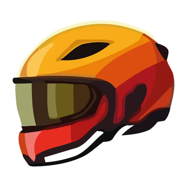 白色上方的保护自行车头盔 — 图库矢量图片
