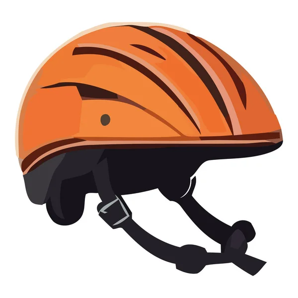 Orange Protective Cycling Helmet White — Stock Vector