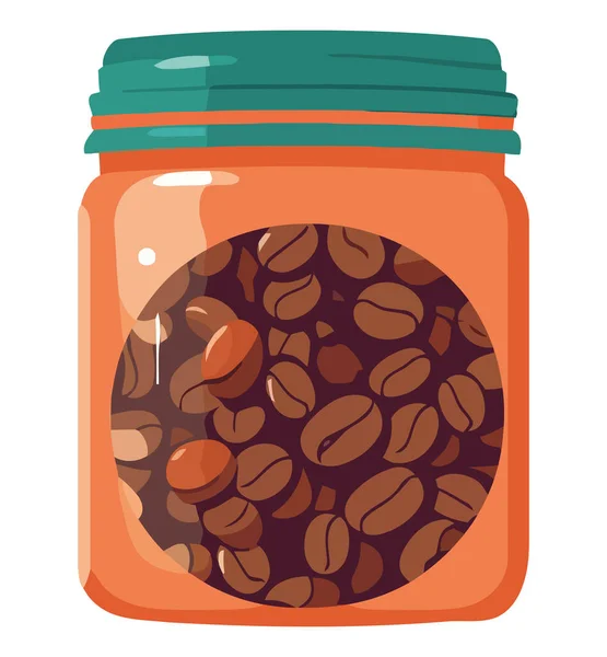 Organikus Kávé Benas Jar Több Mint Fehér — Stock Vector