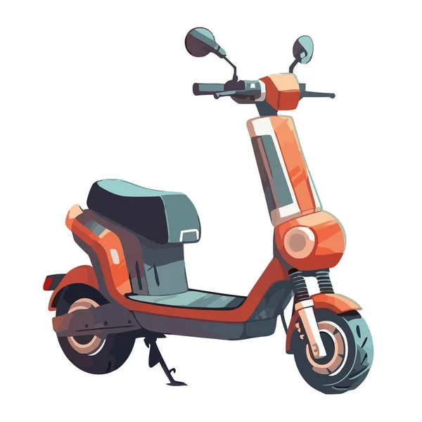 Desenho Motocicleta Ilustração Sobre Branco — Vetor de Stock