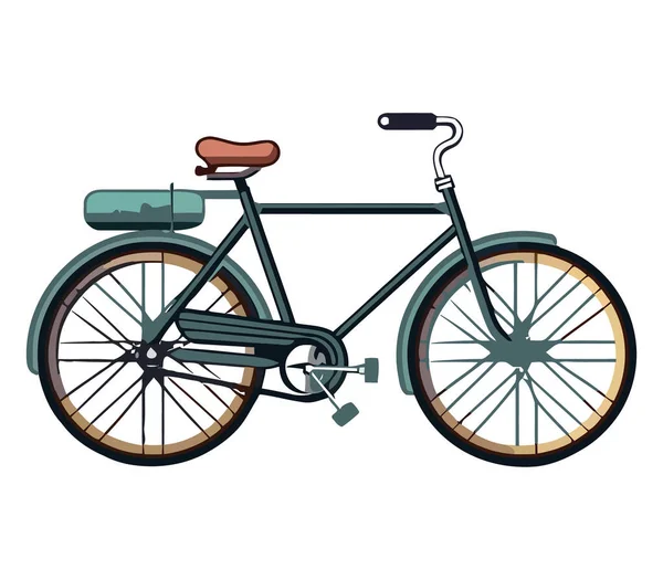 Aventura Moderna Bicicleta Ilustração Sobre Branco — Vetor de Stock