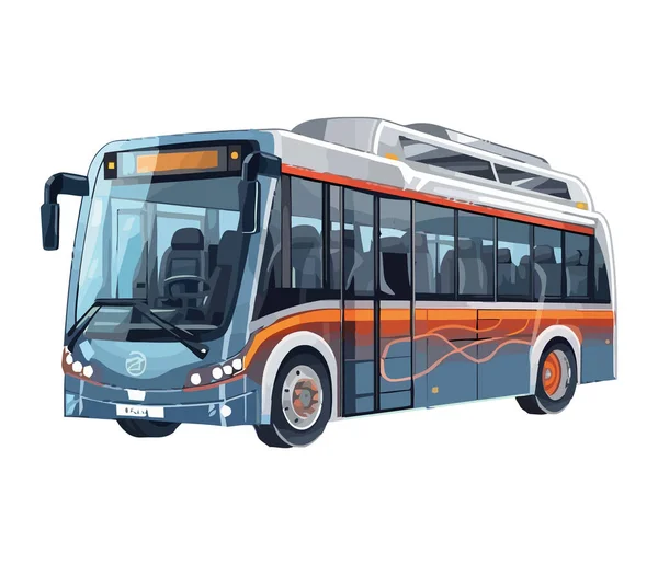 Tour Bus Illustration White — Stock Vector