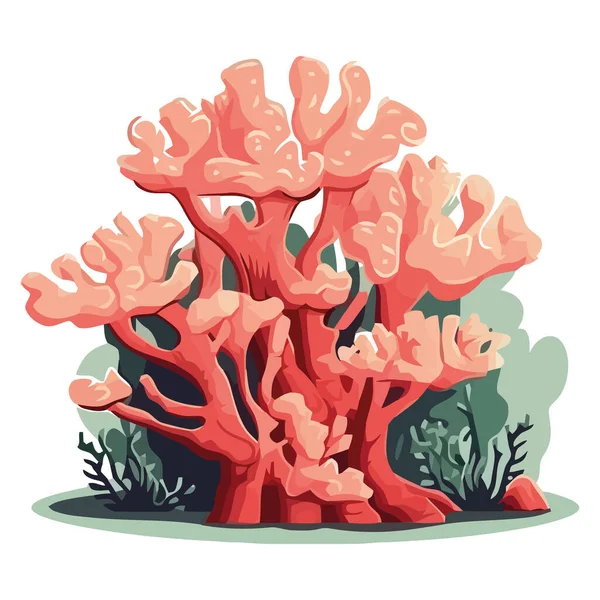 白の上に水中自然サンゴのデザイン — ストックベクタ