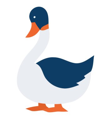 Beyaz yerine şirin ördek tasarımı.