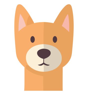 Beyaz yerine sevimli köpek surat tasarımı.