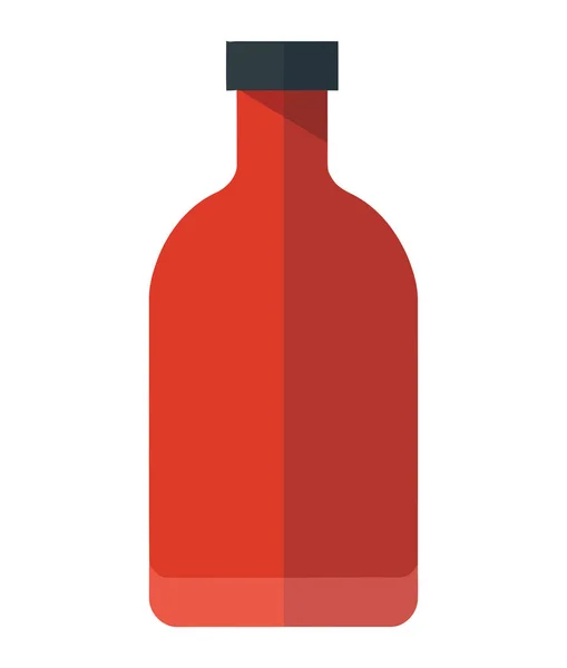 Silhouette Wine Bottle White — Stock Vector