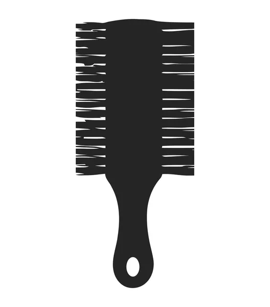 Metalik Saç Fırçası Tasarımı Beyaz Üzerine — Stok Vektör