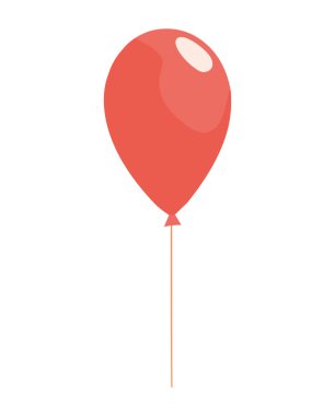 Beyaz üzerine kırmızı balon tasarımı
