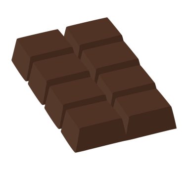 Beyaz üzerine siyah çikolata yığını.