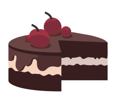 Beyaz üzerine çikolatalı tatlı.