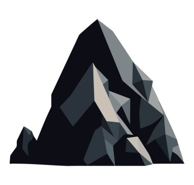 Dağ tepe tasarımı beyazın üzerinde