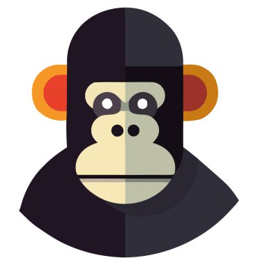 Beyaz yerine şirin primat yüzü