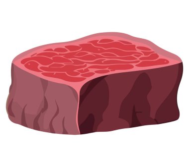 Beyaz yerine kırmızı et illüstrasyonu