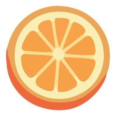 Beyaz üzerine portakal dilimi