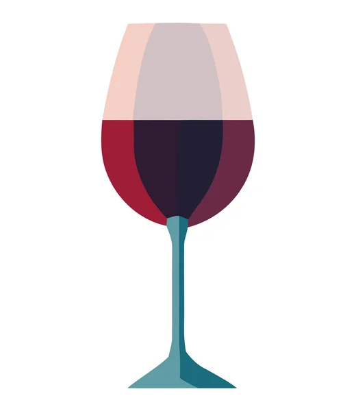 在白色的红葡萄酒杯 — 图库矢量图片