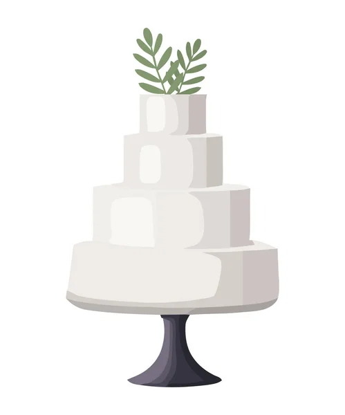 Wedding Cake Design White — Archivo Imágenes Vectoriales