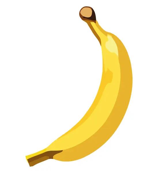 Μπανάνα Για Χορτοφαγική Διατροφή Πάνω Από Λευκό — Διανυσματικό Αρχείο