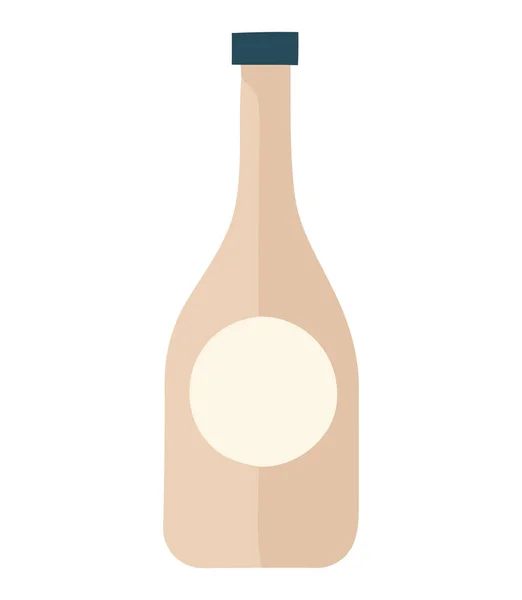 Ilustração Garrafa Vinho Sobre Branco — Vetor de Stock