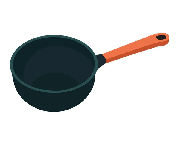 Matlagning Pan Illustration Över Vitt — Stock vektor