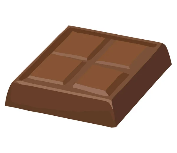 Uma Fatia Chocolate Gourmet Sobre Branco — Vetor de Stock