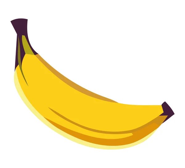 白の上に新鮮な有機バナナ — ストックベクタ