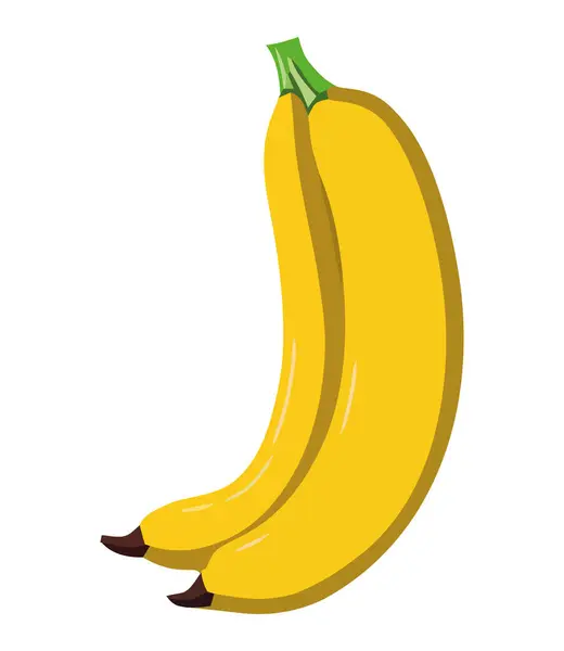 Зрізати Ілюстрації Бананів Над Білим — стоковий вектор