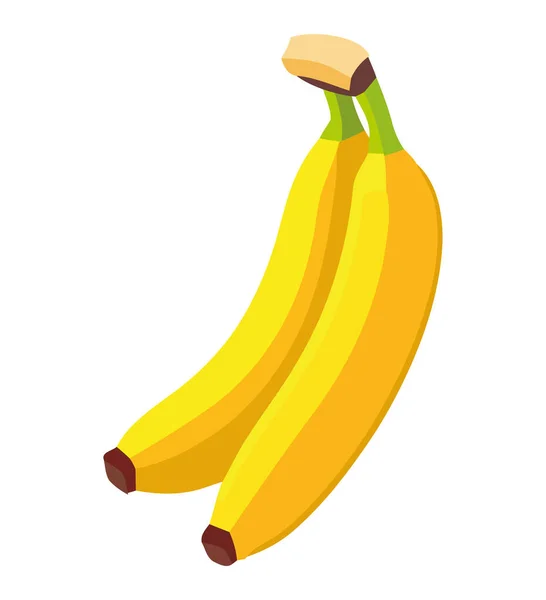 白の上に熟したバナナのデザインイラスト — ストックベクタ