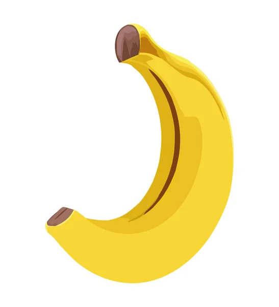 Żółty Wzór Banana Nad Białym — Wektor stockowy