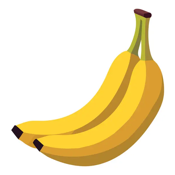 白の上に熟したバナナのデザイン — ストックベクタ