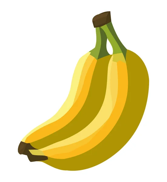 Dos Bananas Diseño Sobre Blanco — Vector de stock
