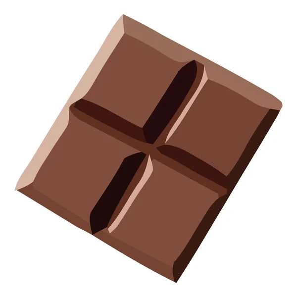 Темний Шоколадний Бар Над Білим — стоковий вектор