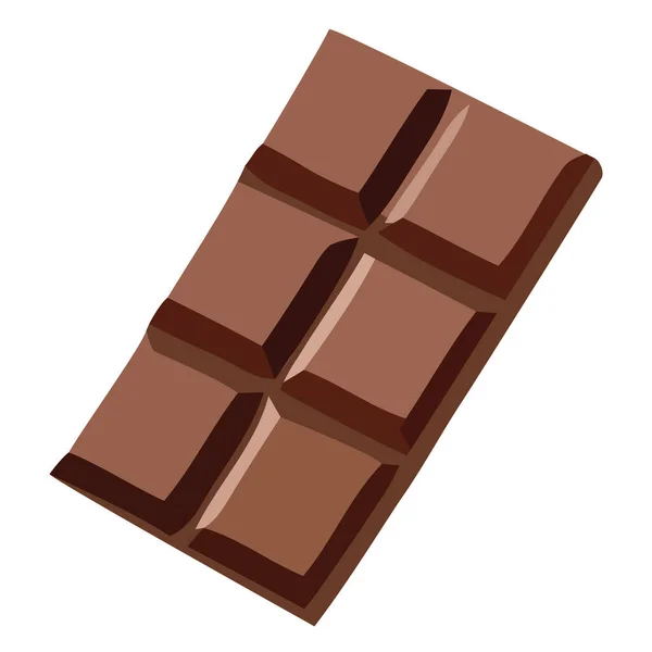Donkere Chocoladeschijfje Wit — Stockvector