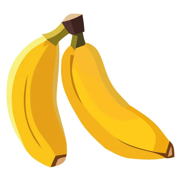 Свежие Органические Бананы Иллюстрация Над Белым — стоковый вектор