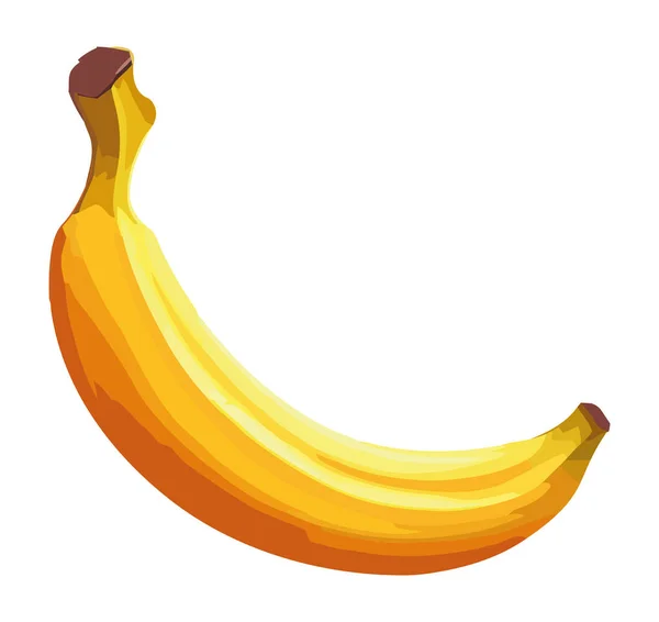 Zralý Banánový Vektor Design Nad Bílou — Stockový vektor