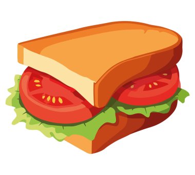 Beyaz yerine taze domatesli sandviç.