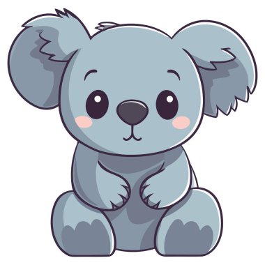 Beyaz yerine sevimli koala tasarımı