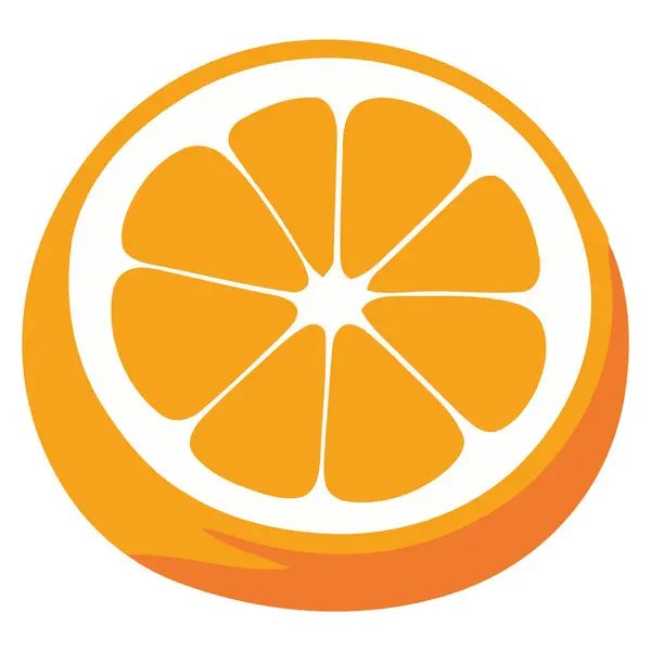 Saftige Orangenscheiben Über Weiß — Stockvektor
