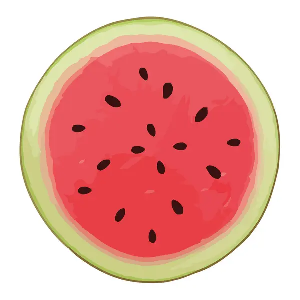 白色上的多汁西瓜设计 — 图库矢量图片