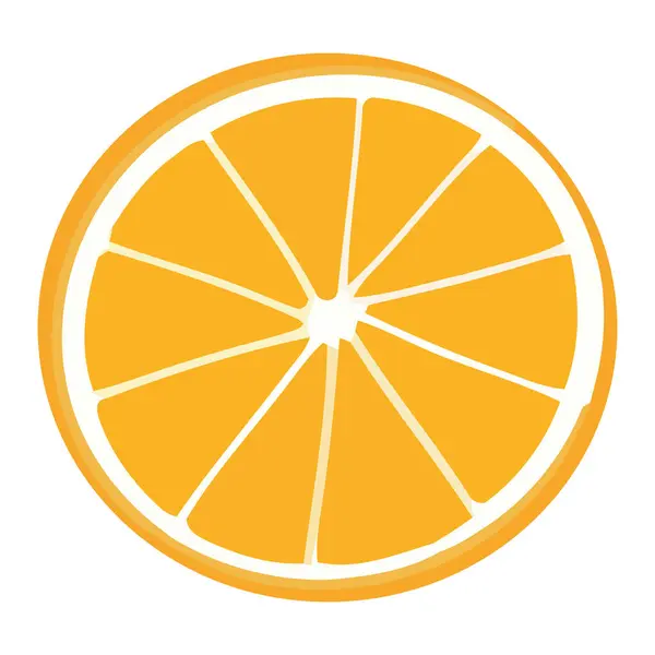 Rebanada Naranja Fresca Sobre Blanco — Archivo Imágenes Vectoriales
