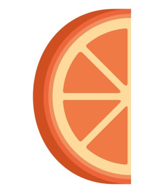 portakal dilimi vektörü izole