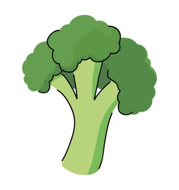 yeşil brokoli tasarım vektörü izole edildi