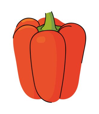 kırmızı biber tasarım vektörü izole edildi